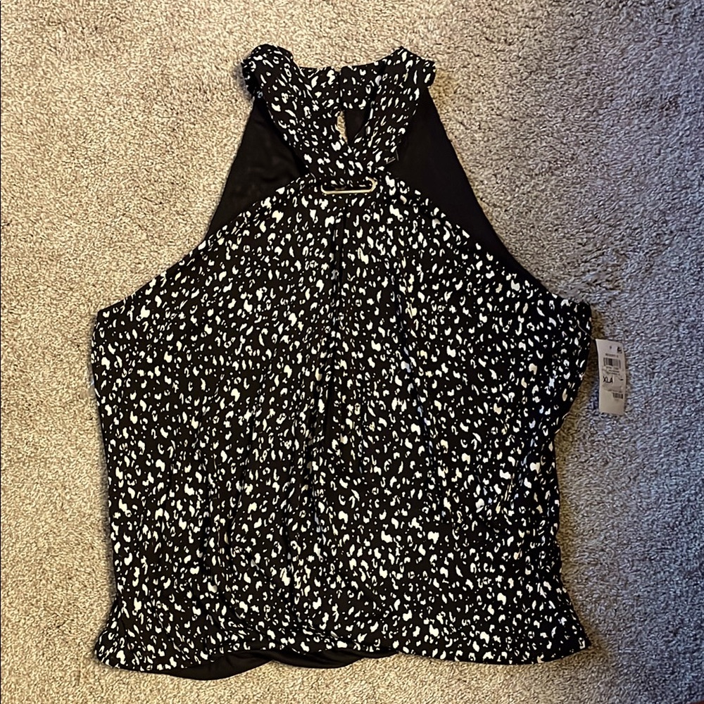 NWT faux wrap halter top